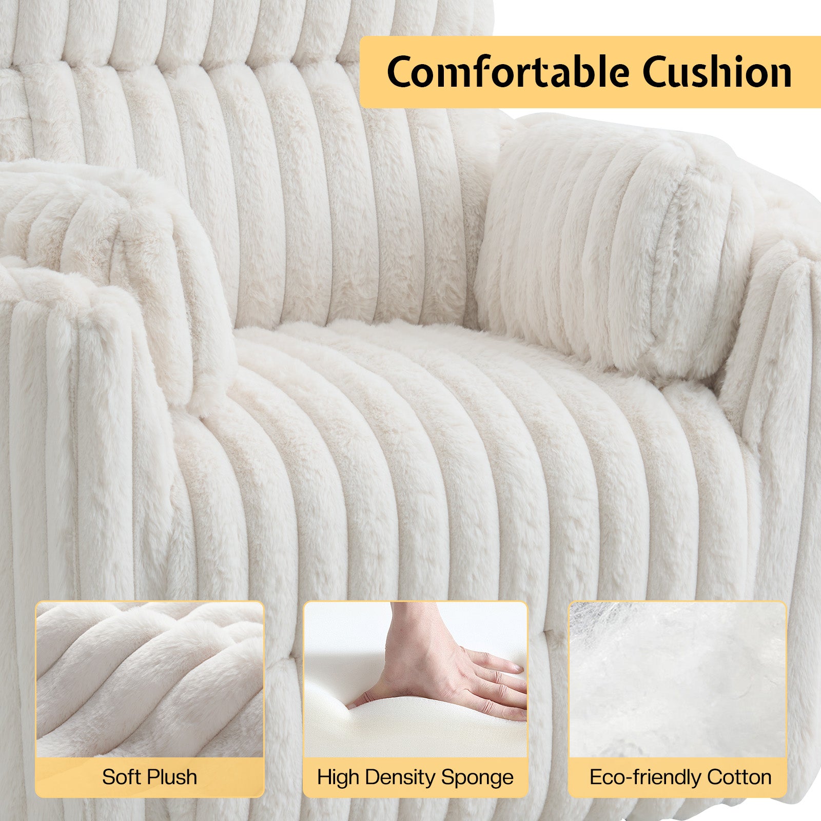 Foss Power Recliner Chair Amerlife-Corduroy Cream