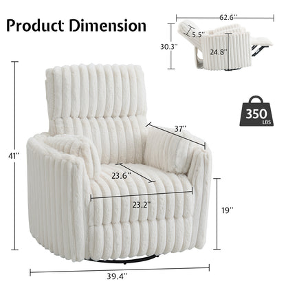 Foss Power Recliner Chair Amerlife-Corduroy Cream