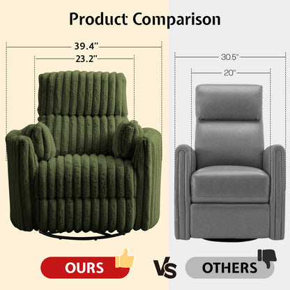 Foss Power Recliner Chair Amerlife-Corduroy Green