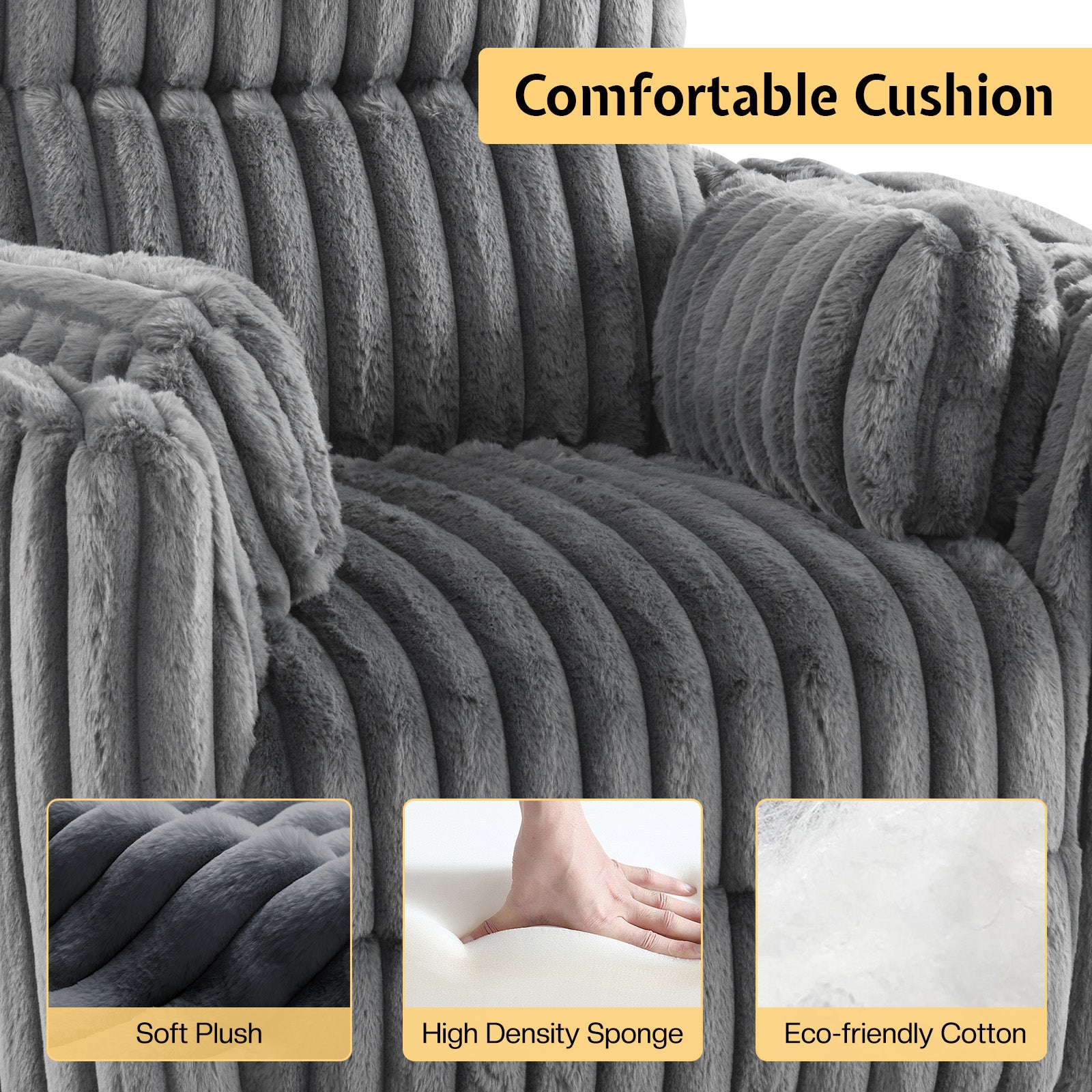 Foss Power Recliner Chair Amerlife-Corduroy Grey