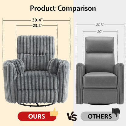 Foss Power Recliner Chair Amerlife-Corduroy Grey