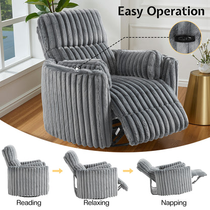 Foss Power Recliner Chair Amerlife-Corduroy Grey