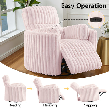 Foss Power Recliner Chair Amerlife-Corduroy Pink