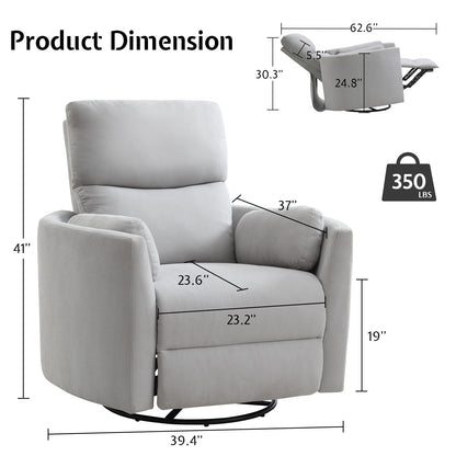 Foss Power Recliner Chair Amerlife-Linen Grey