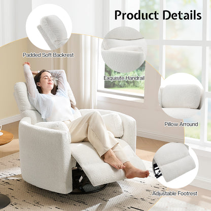Foss Power Recliner Chair Amerlife-Teddy White