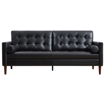Winston Leather Sofa Black