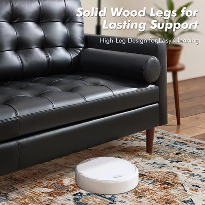 Winston Leather Sofa Black