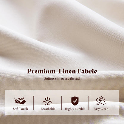 Rigid Modern 3-Seater Deep Seat Sofa Linen White