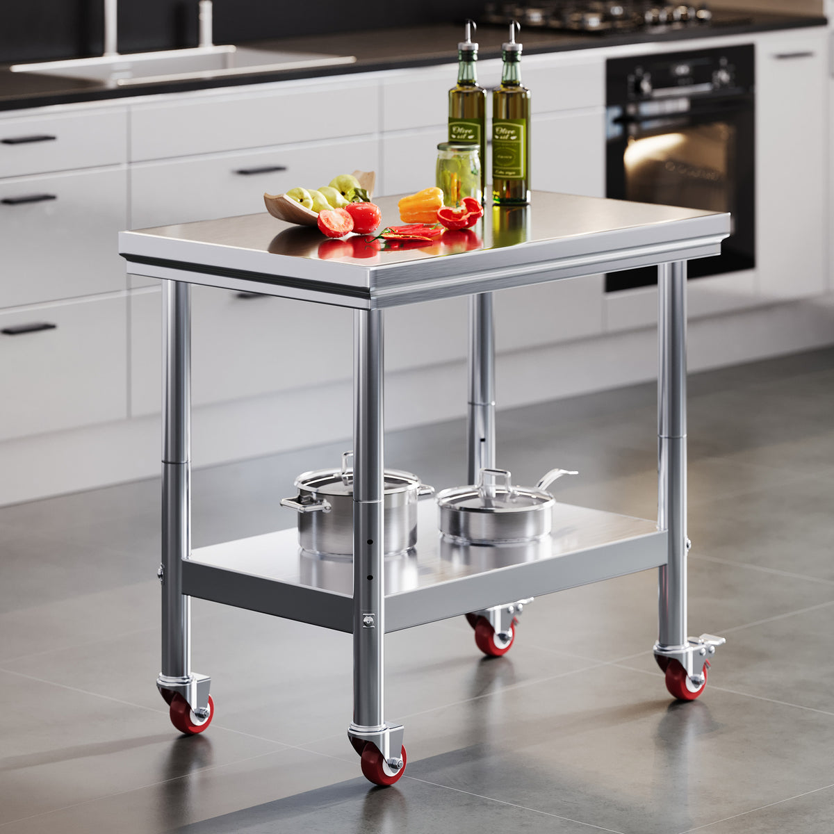 Stainless Steel Prep Table Amerlife 24x36inch / Chamfered Corner Style