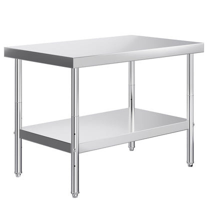 Stainless Steel Prep Table Amerlife 30x48inch / Standard Right-Angle Style