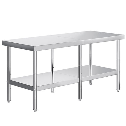 Stainless Steel Prep Table Amerlife 30x72inch / Standard Right-Angle Style