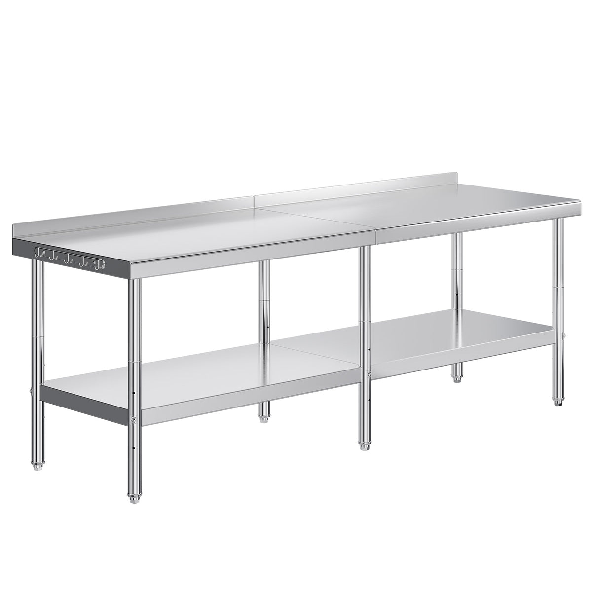 Stainless Steel Prep Table Amerlife 30x96inch / Rear Panel Style