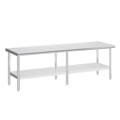 Stainless Steel Prep Table Amerlife 30x108inch