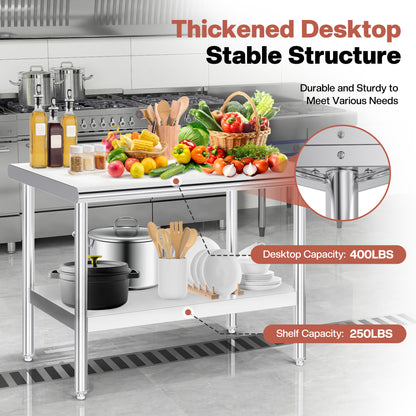 Stainless Steel Prep Table Amerlife 30x48inch