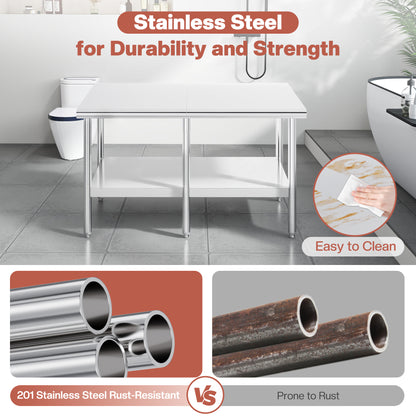 Stainless Steel Prep Table Amerlife 30x60inch