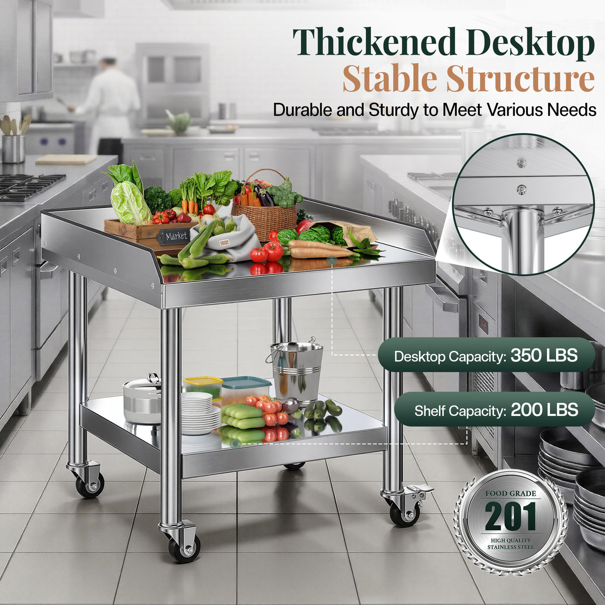 Stainless Steel Equipment Stand Amerlife 25x28inch