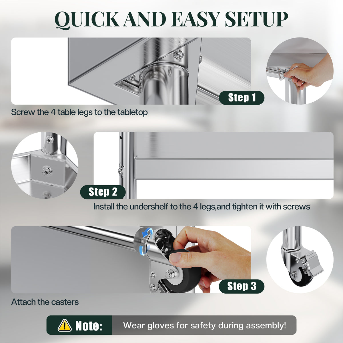Stainless Steel Equipment Stand Amerlife 25x28inch