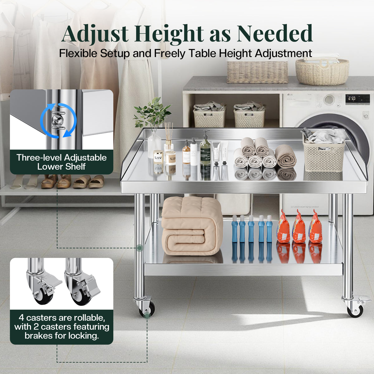 Stainless Steel Equipment Stand Amerlife 30x48inch