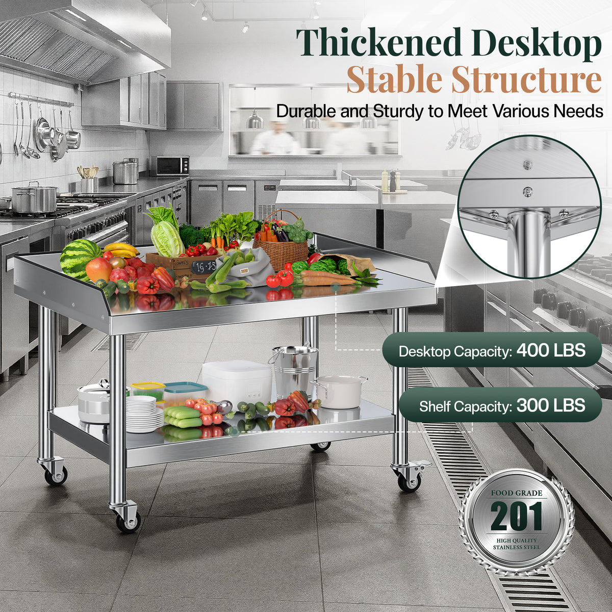 Stainless Steel Equipment Stand Amerlife 30x48inch
