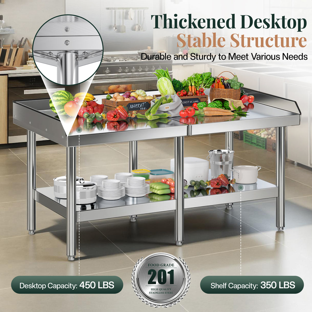 Stainless Steel Equipment Stand Amerlife 30x60inch
