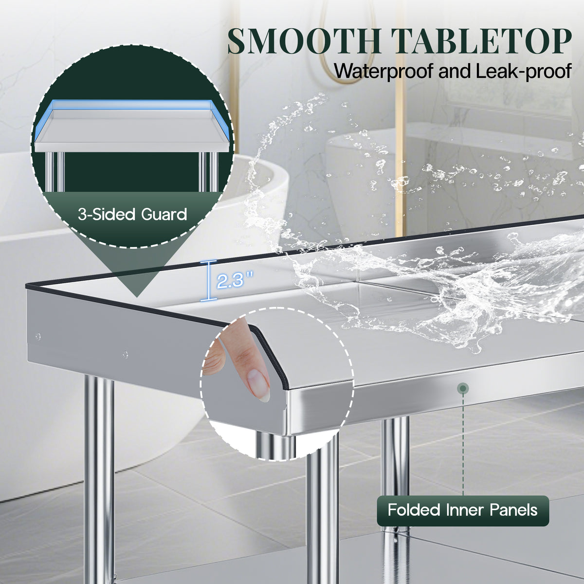 Stainless Steel Equipment Stand Amerlife 30x72inch