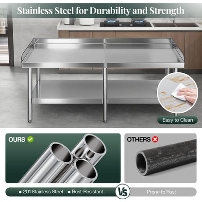Stainless Steel Equipment Stand Amerlife 30x72inch