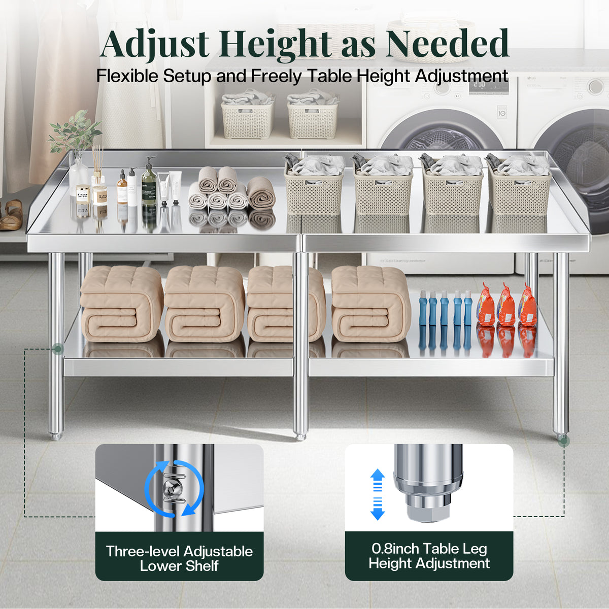 Stainless Steel Equipment Stand Amerlife 30x72inch