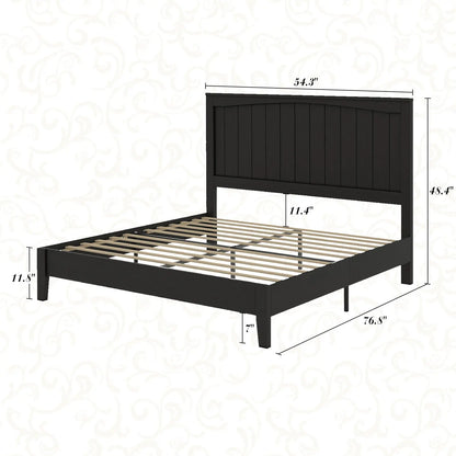 Sanderson Solid Wood Bed Frame Amerlife Full / Black
