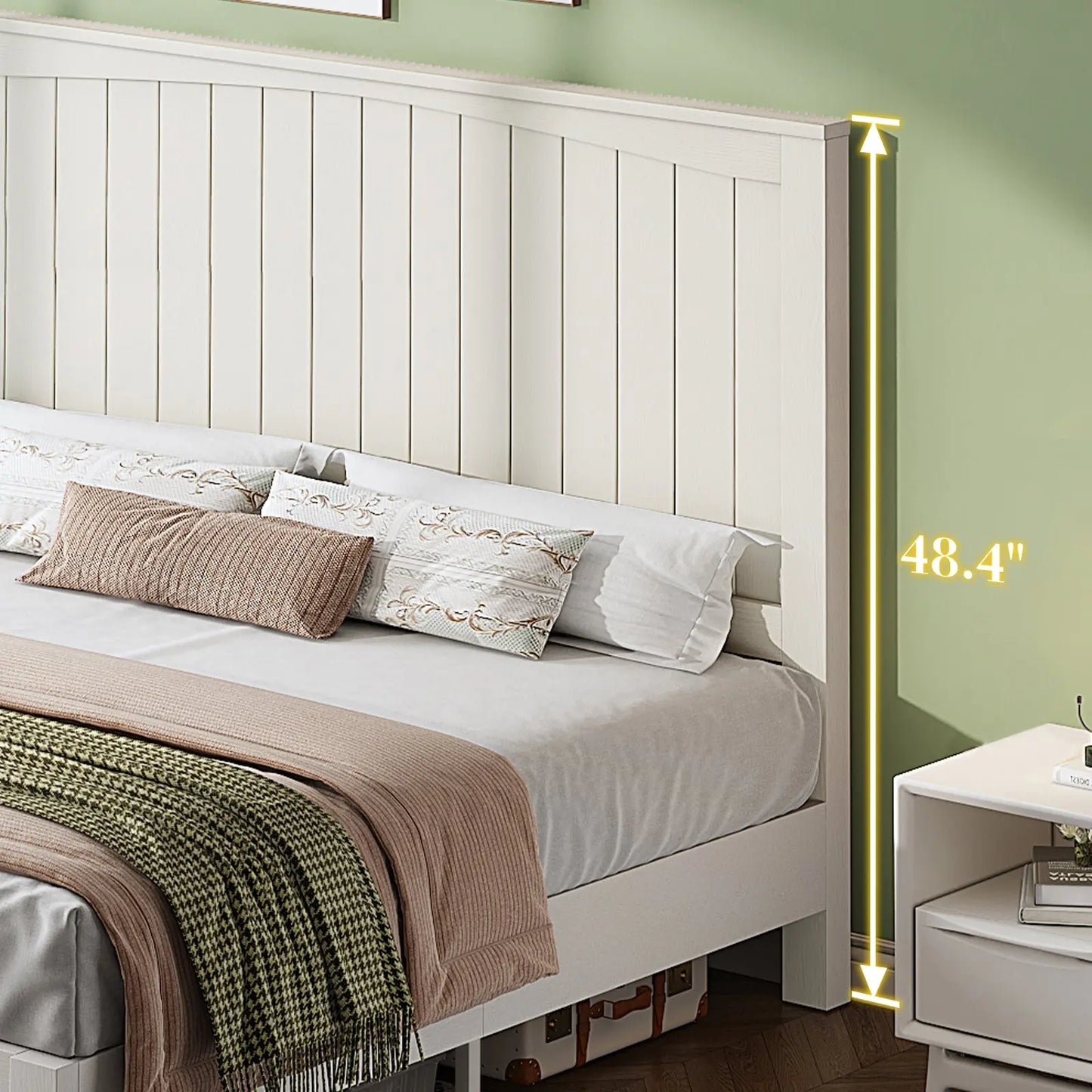 Sanderson Solid Wood Bed Frame Amerlife King / Black