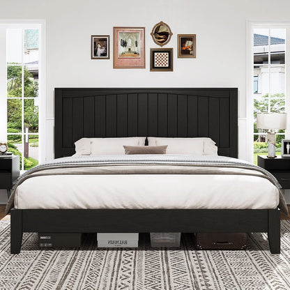 Sanderson Solid Wood Bed Frame Amerlife King / Black