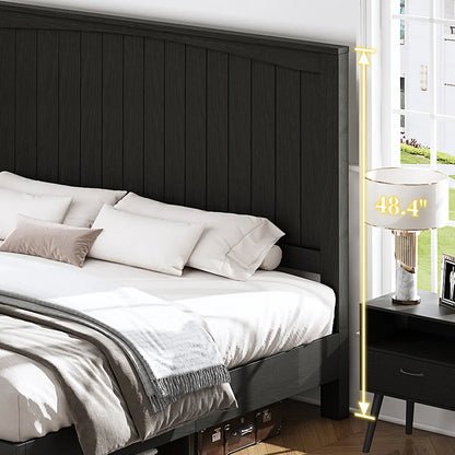 Sanderson Solid Wood Bed Frame Amerlife King / Black