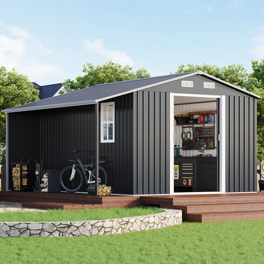 FirewoodPro 10.6x10.3 FT Outdoor Storage Shed 