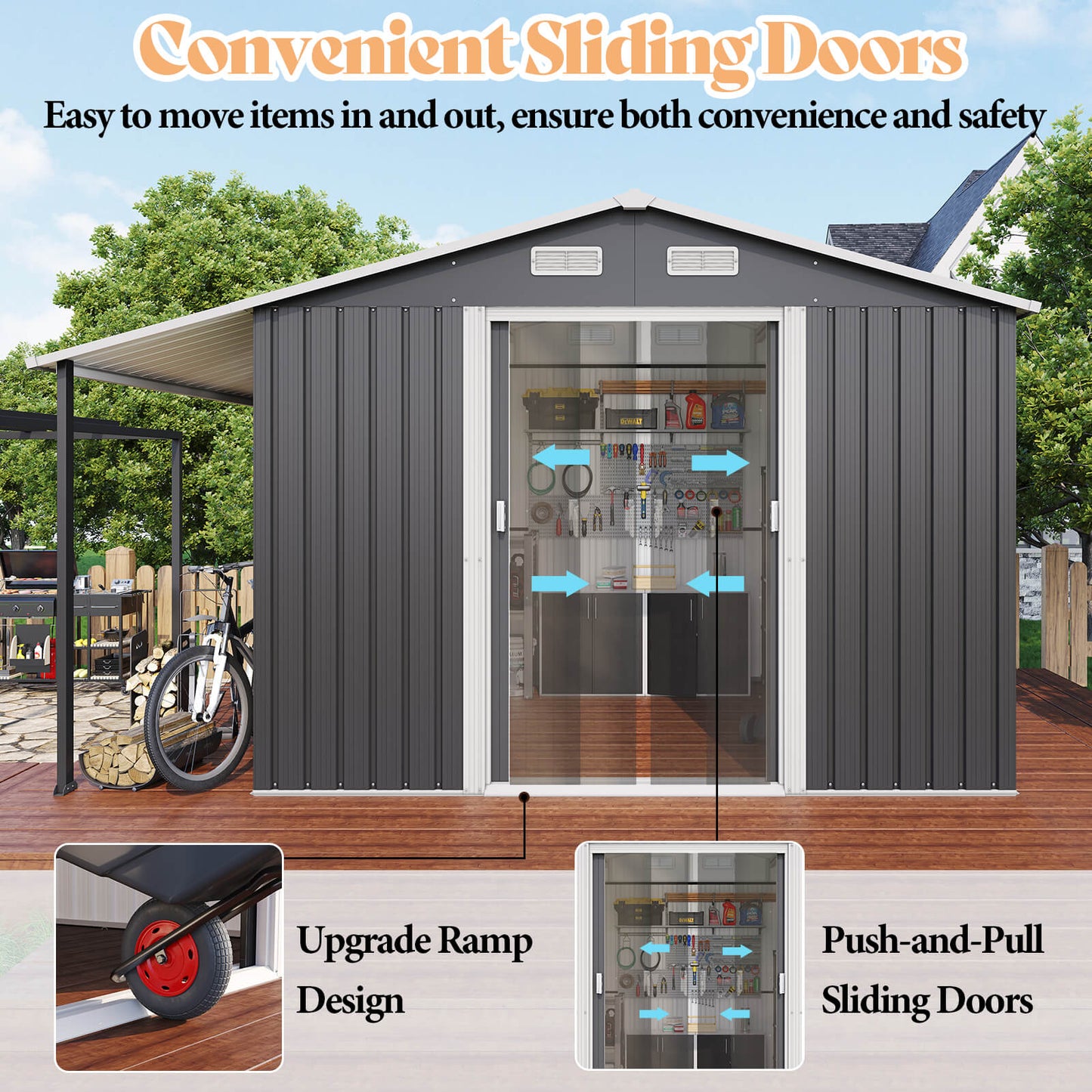 FirewoodPro 10.6x10.3 FT Outdoor Storage Shed 