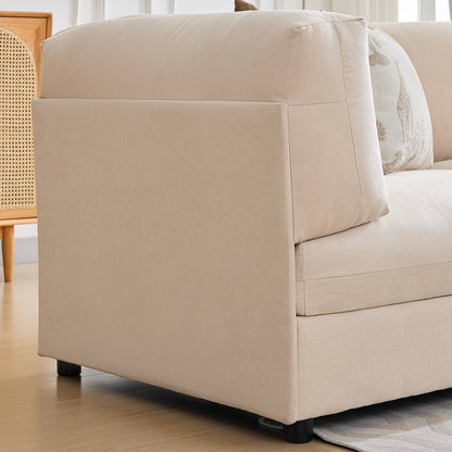 Opal 148" Oversized Sectional Sofa - Linen / Beige