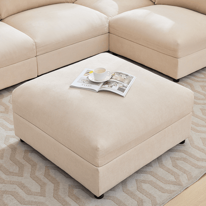 Opal 148" Oversized Sectional Sofa - Linen / Beige