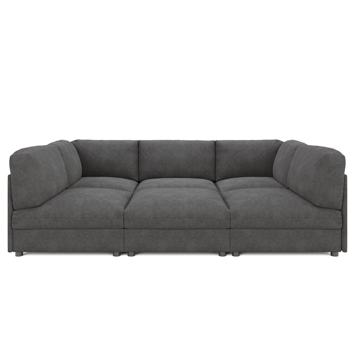 Opal 148" Oversized Sectional Sofa - Linen / Gray