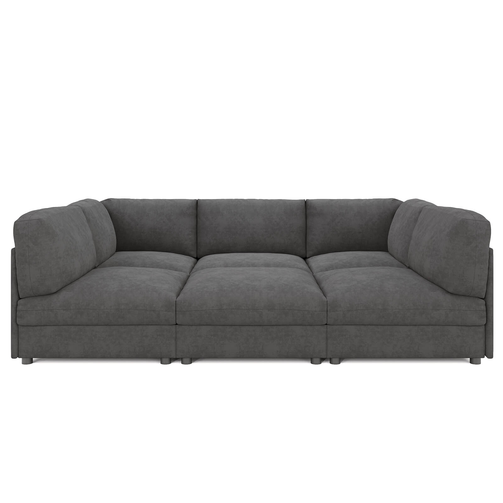 Opal 148" Oversized Sectional Sofa - Linen / Gray