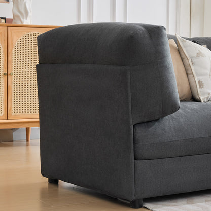 Opal 148" Oversized Sectional Sofa - Linen / Gray