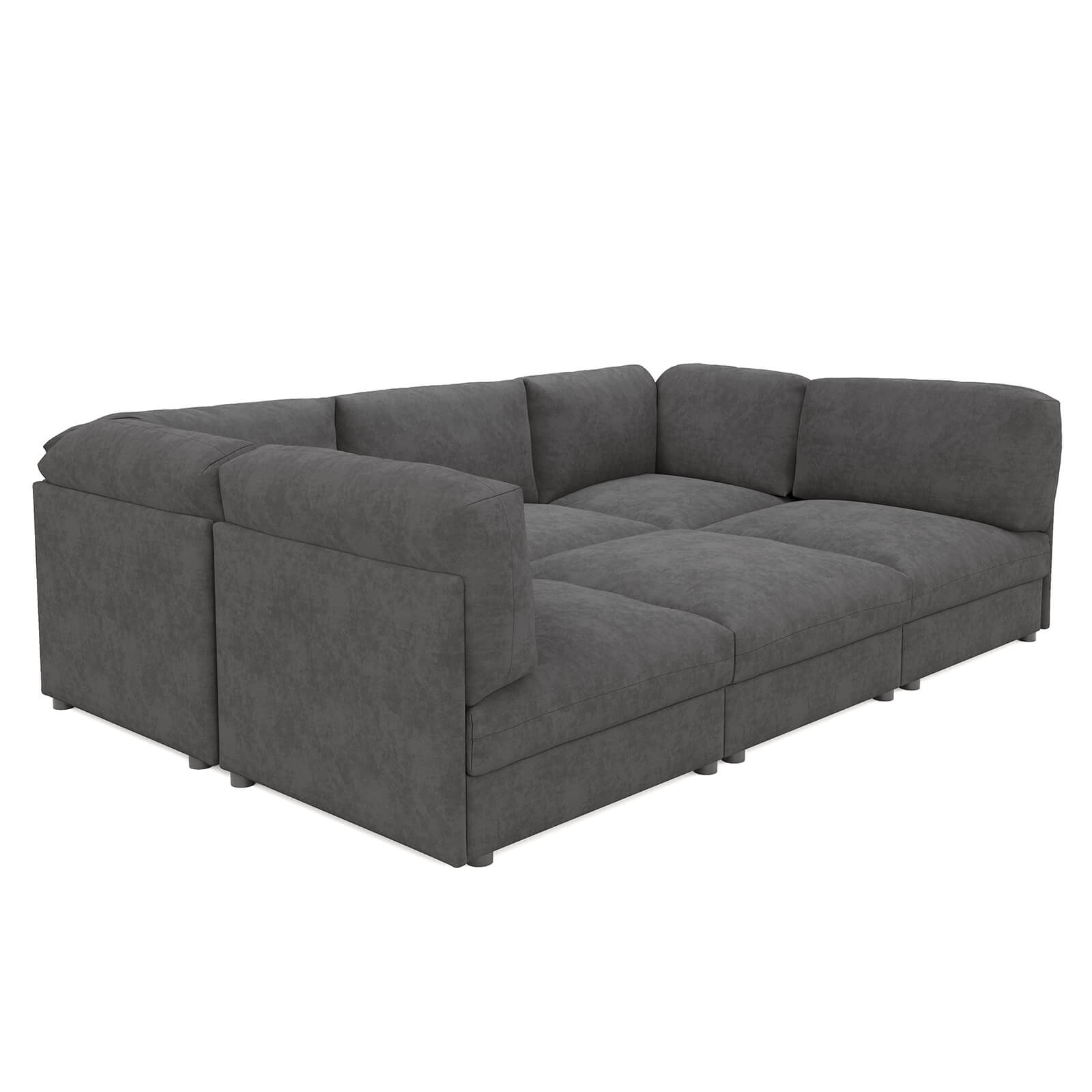 Opal 148" Oversized Sectional Sofa - Linen / Gray