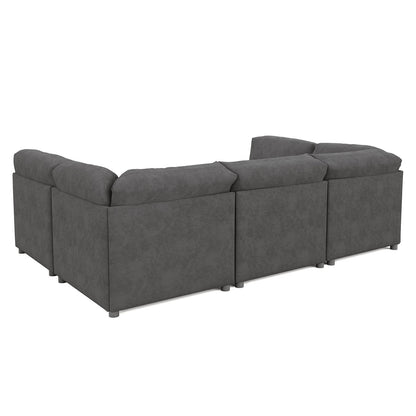 Opal 148" Oversized Sectional Sofa - Linen / Gray