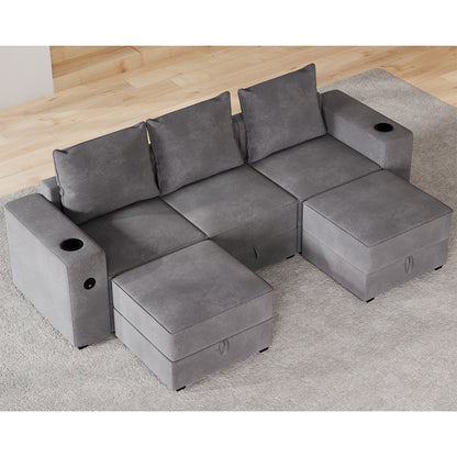 5 Seats-U Shape / Grey