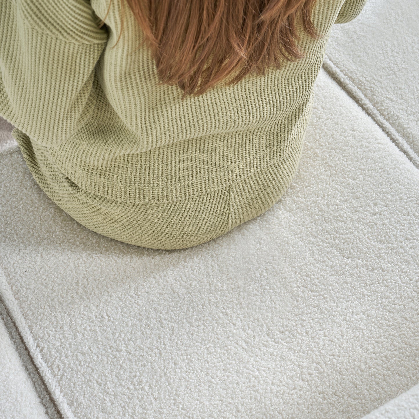 6 Seats-U Shape / Bouclé White