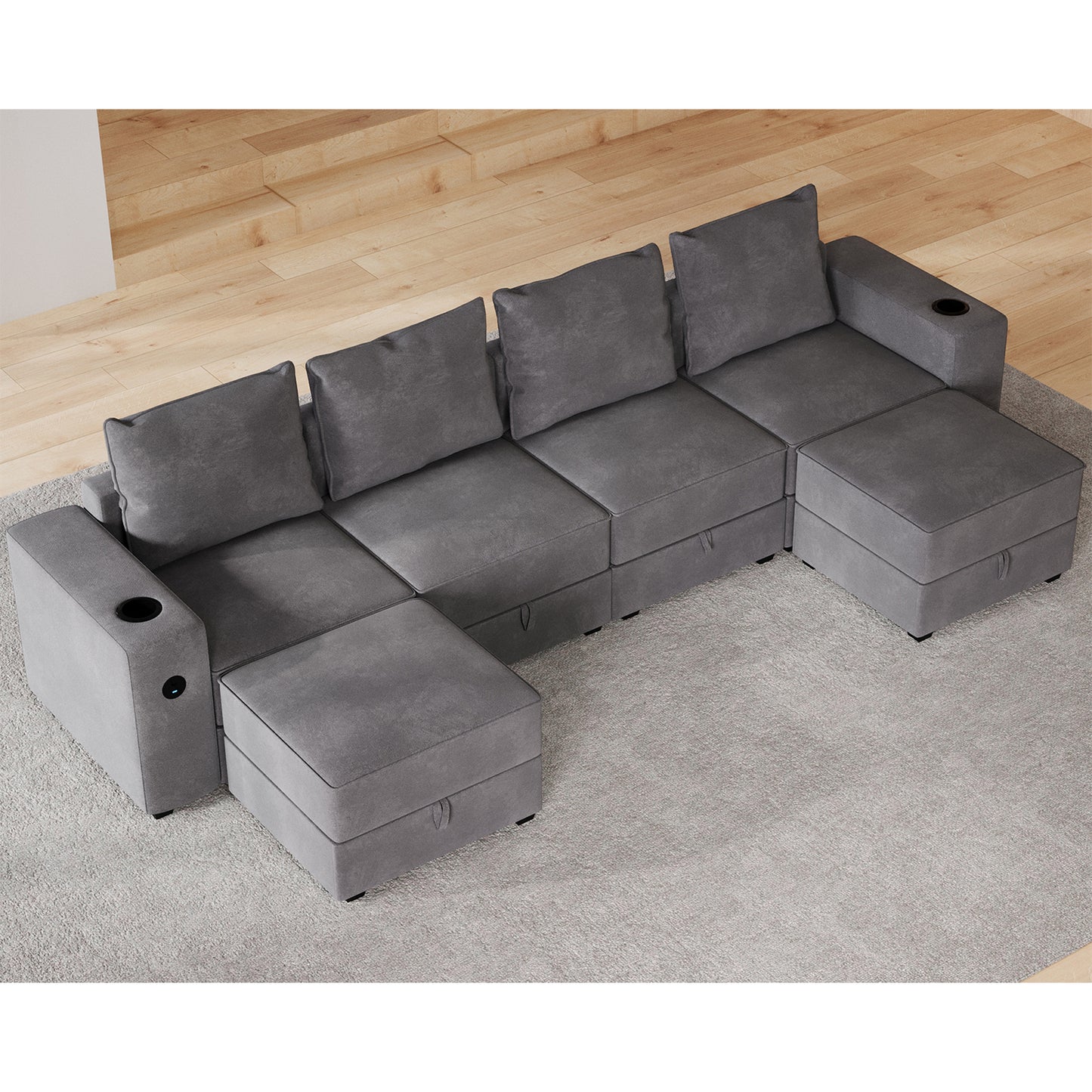 6 Seats-U Shape / Grey
