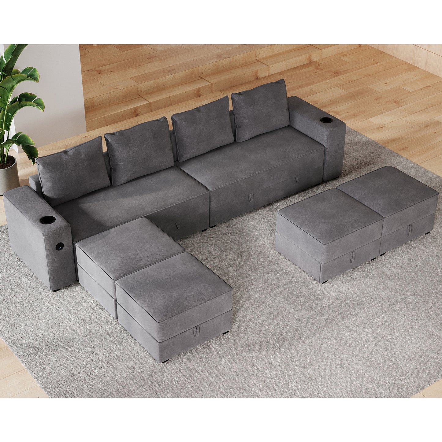 8 Seats-U Shape 1 / Grey