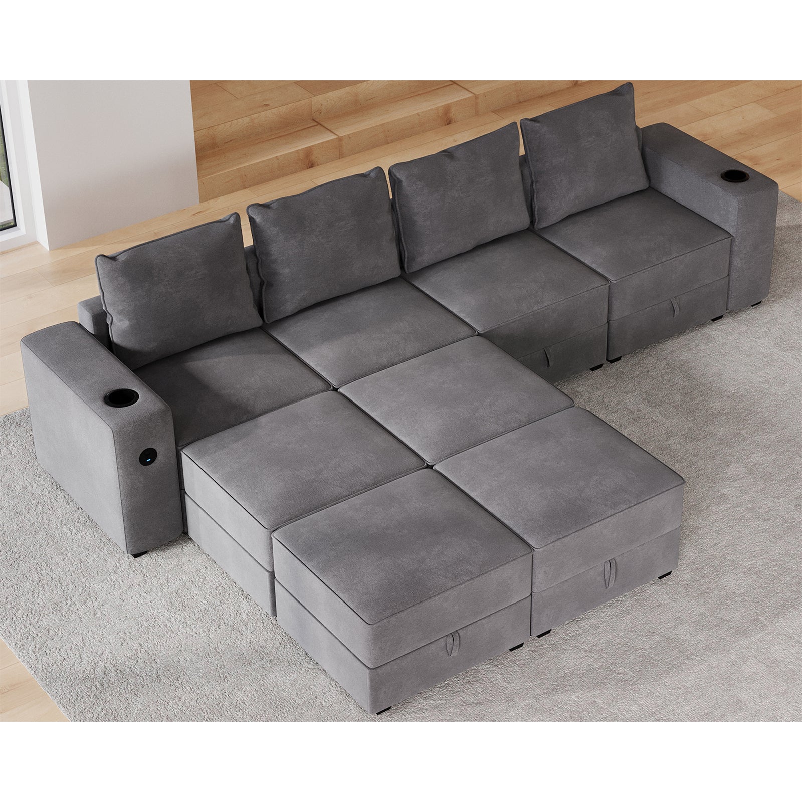 8 Seats-U Shape 2 / Grey