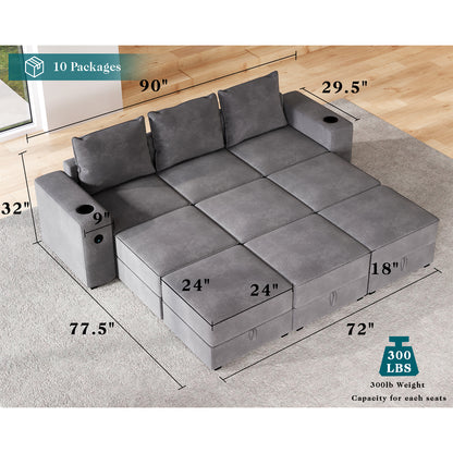 9 Seats-Sleeper / Grey
