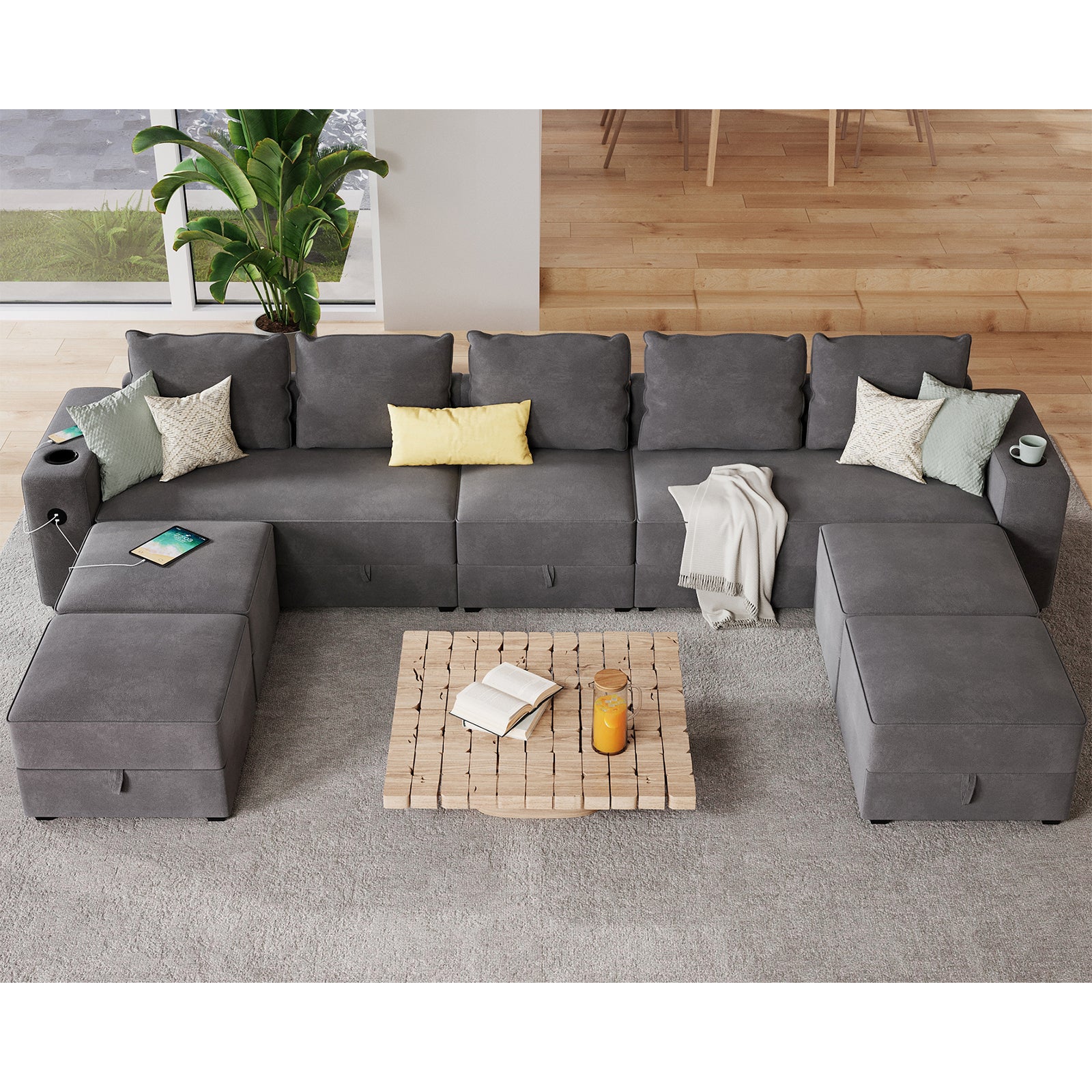 9 Seats-U Shape 1 / Grey