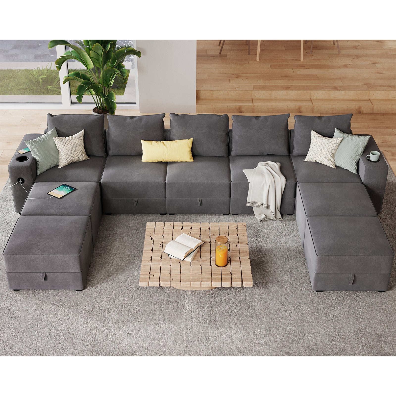 9 Seats-U Shape 2 / Grey