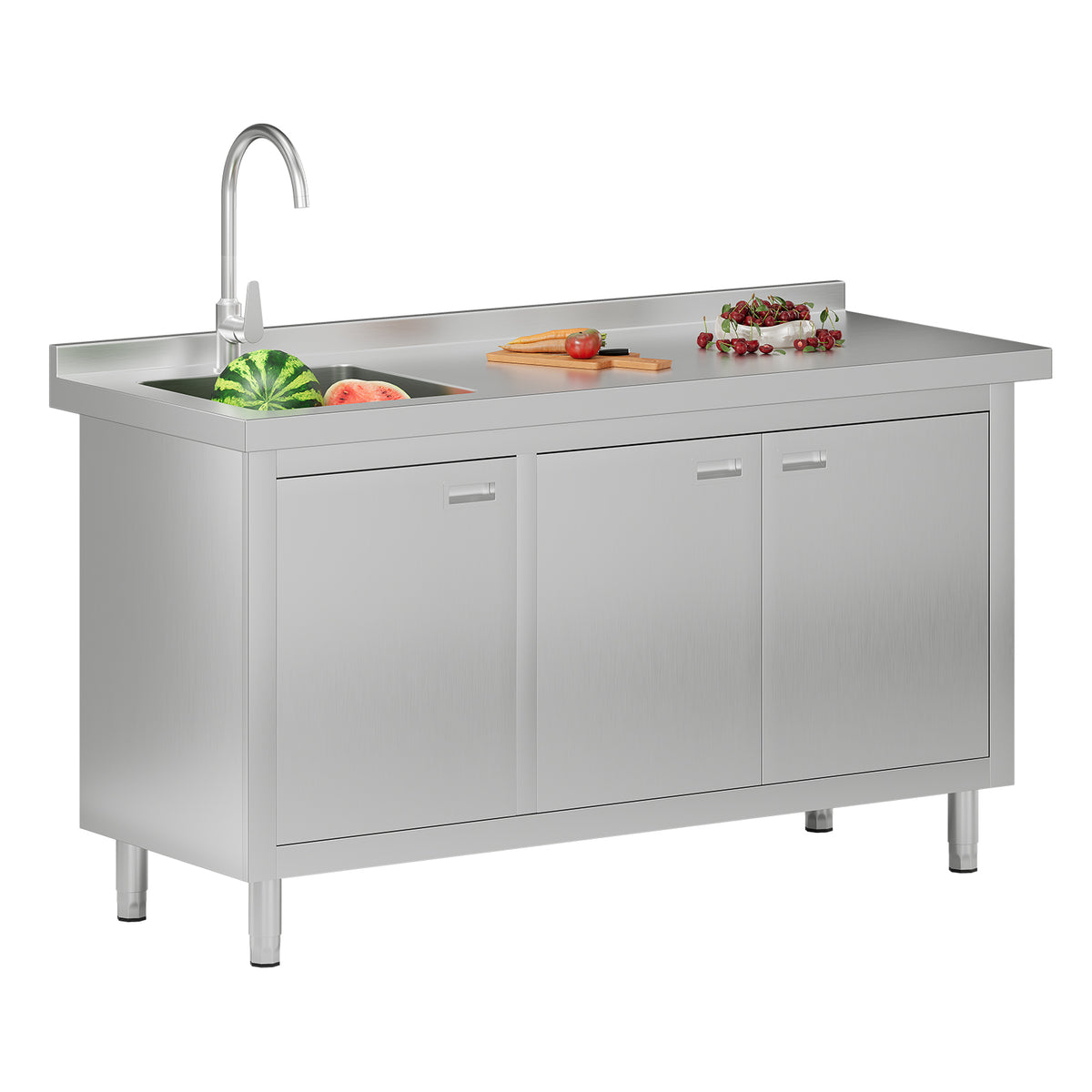 Stainless Steel Sink Cabinet Amerlife 60" x 24" x 33.5"