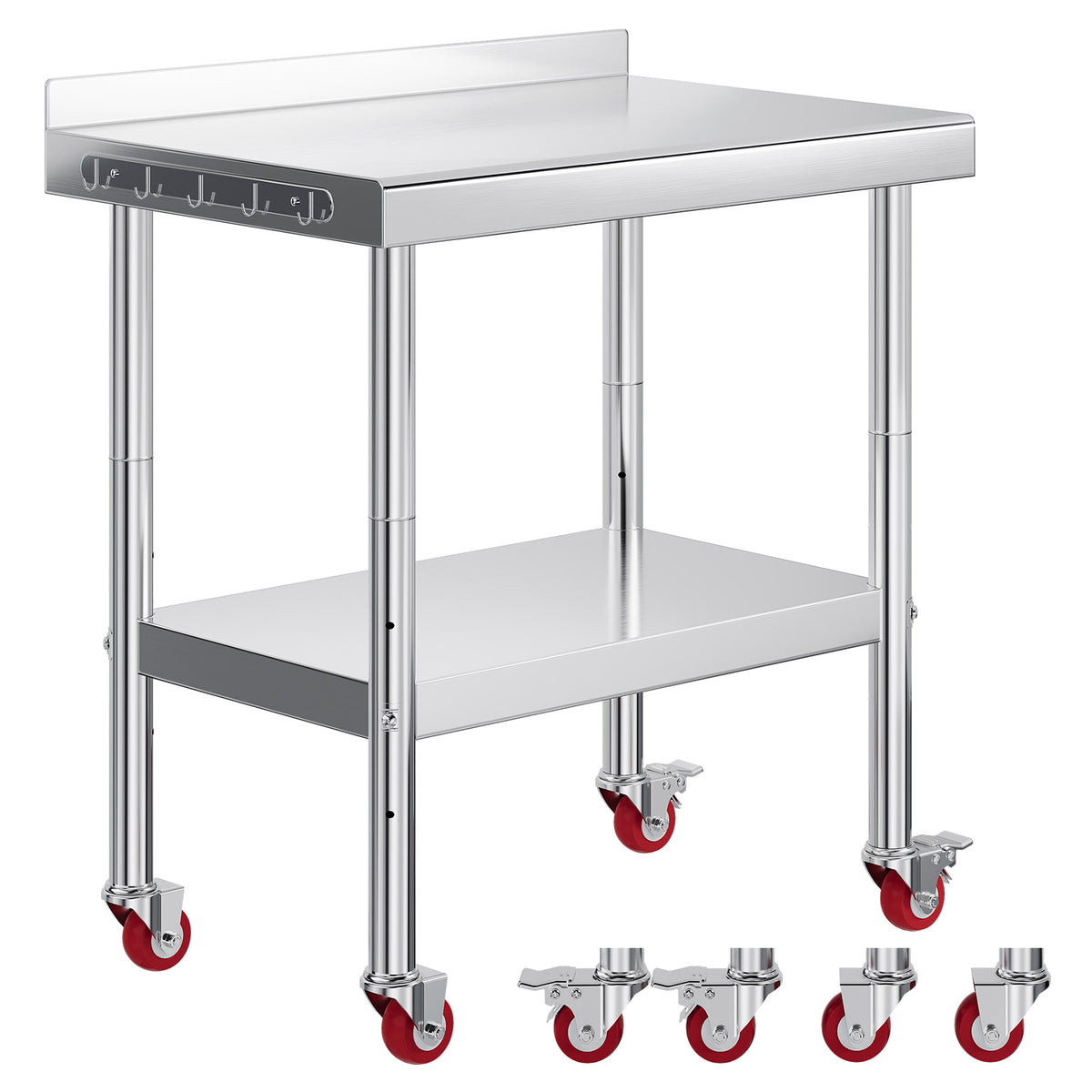 Stainless Steel Prep Table Amerlife 24x36inch / Rear Panel Style